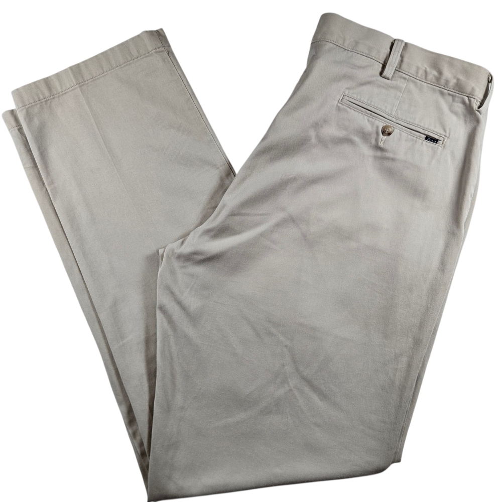 Polo Ralph Lauren 38x34 Khaki Stretch Chino Pants Classic Fit